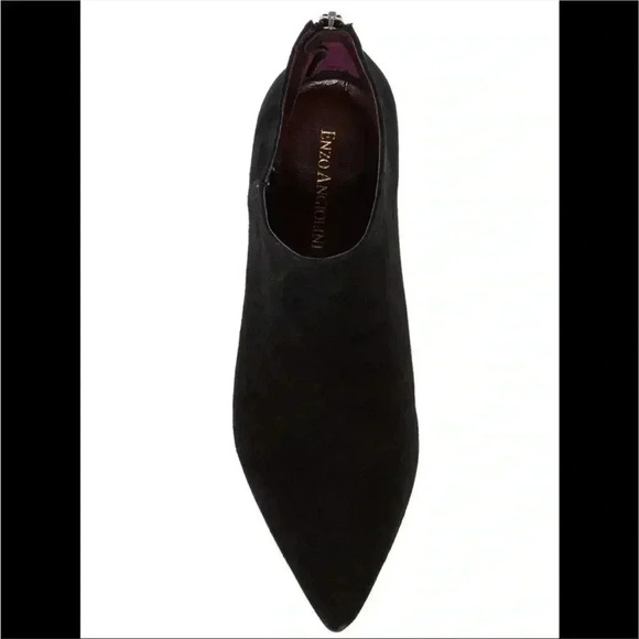 Enzo Angiolini Ruthely Black Suede Pointy Toe Boots Booties Sz 7.5 - Picture 3 of 9